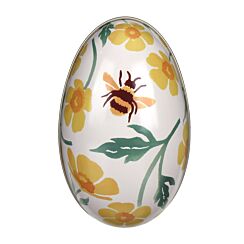 Medium ‘Buttercup & Bee’ Egg-Shaped Tin