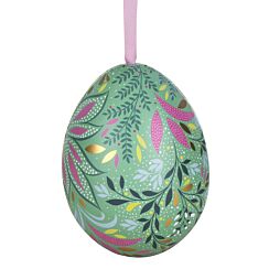 Green Mini Egg-Shaped Hanging Tin