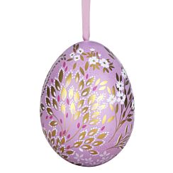 Lilac Mini Egg-Shaped Hanging Tin