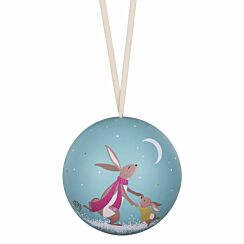 Woodland Tales Rabbits & Fox Christmas Tin Bauble