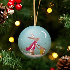 Woodland Tales Rabbits & Fox Christmas Tin Bauble