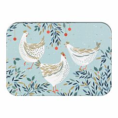 ‘Three French Hens’ Christmas Pocket Tin