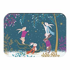 Woodland Tales Rabbits & Sleigh Christmas Pocket Tin