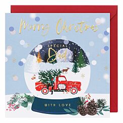 Snow Globe with Truck ‘Dad’ Christmas Card