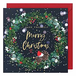 Festive Wreath Christmas Card