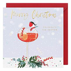 Cocktail with Robin Christmas Card