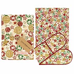 Christmas Biscuits Oven Glove & Tea Towel