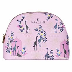 Savannah Pink Giraffe Medium Cosmetic Bag