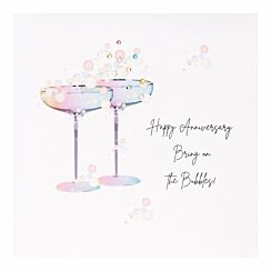 Bring On The Bubbles Luxury Anniversary Card