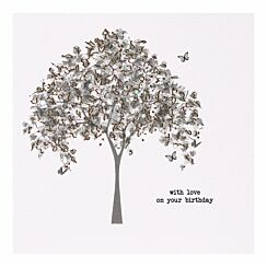 The Midnight Garden Butterfly Tree Luxury Birthday Card