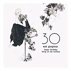 The Midnight Garden 30 and Gorgeous Luxury Birthday Card