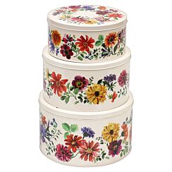 Garden Flowers Set of 3 Cake Tins