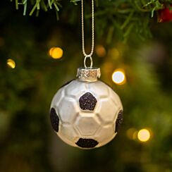 Football Glass Bauble