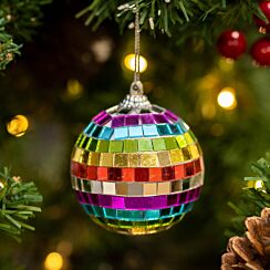 Rainbow Mirror Glass Bauble