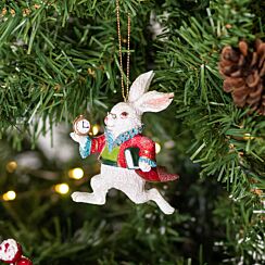 Resin White Rabbit Tree Decoration