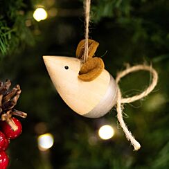 Assorted Wooden Mouse Tree Decoration