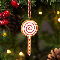 Assorted Gingerbread Lollipop Resin Tree Decoration