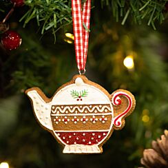 Assorted Gingerbread Teapot Resin Tree Decoration