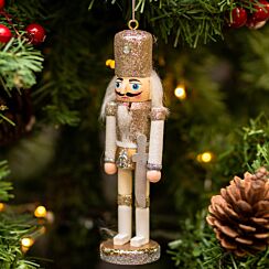 Assorted Gold/ Silver Nutcracker Wooden Tree Decoration