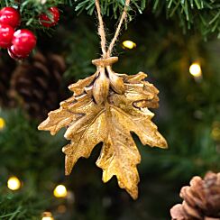 Assorted Gold Leaf Resin Tree Decoration