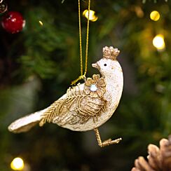 Assorted Cream/ Gold Dove Resin Tree Decoration