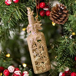 Assorted Gold Filigree Wine Bottle/Glass Tree Decoration