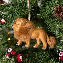 Faux Fur Lion Tree Decoration