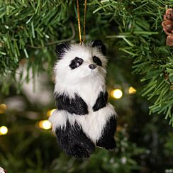 Assorted Faux Fur Panda Tree Decoration