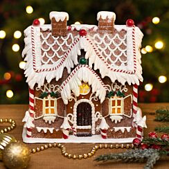 Extra-Large Gingerbread House with LED Lights Ornament