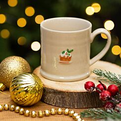 Christmas Pudding Mini Ceramic Mug