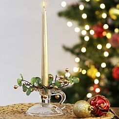 Small Eucalyptus & Gold Berry Candle Ring