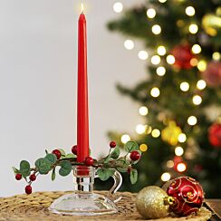 Small Eucalyptus & Red Berry Candle Ring