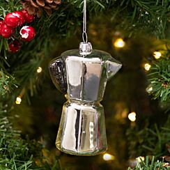 Coffee Percolator Glass Tree Decoration