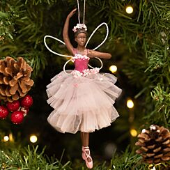 Assorted Large Pink Fabric Fairy Tree Decoration