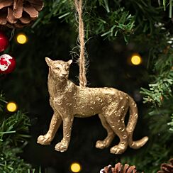 Assorted Gold Resin Wild Cat Tree Decoration