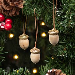 Set of 18 Acorn Tree Decorations