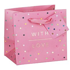 Pink Spots With Love Short Gift Bag