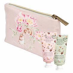 ‘Hedgerow’ Mice & Hare Mini Hand Creams and Cosmetic Pouch