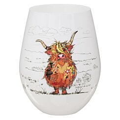 Highland Hamish Cow Stemless Glass