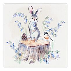 Rabbit, Bird & Bluebells Fine China Coaster