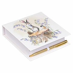 Rabbit, Bird & Bluebells Memo Pad