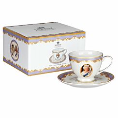 Her Majesty Queen Elizabeth II Commemorative Boxed Teacup & Saucer Set