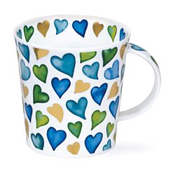 Love Hearts Blue Lomond Shape Mug