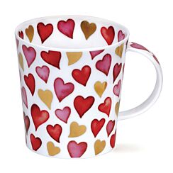 Love Hearts Red Lomond Shape Mug