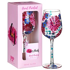 Pink Gerbera Wine Glass