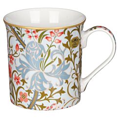 Golden Lily Blue Mug