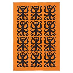 Hornsea Octopus Orange Tea Towel