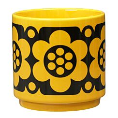 Hornsea Geo Flower Yellow Small Planty Plant Pot