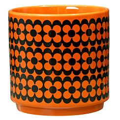 Hornsea Repeat Flower Orange Medium Planty Plant Pot