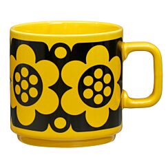 Hornsea Geo Flower Yellow Boxed Mug